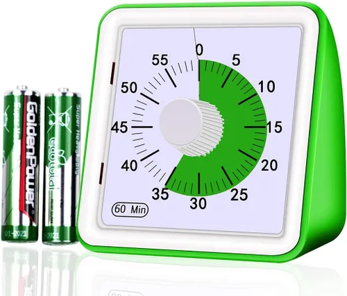 Miniatura 3 de Bonito temporizador visual de 60 minutos, reloj de cuenta regresiva para el aula, temporizador silencioso para niños y adultos, herramienta