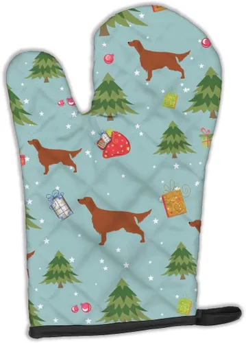 Miniatura 167 de Caroline's Treasures BB4872OVMT - Guante de horno de Navidad Affenpinscher resistente al calor, grueso para sartenes calientes y horno, manopla