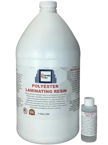 Kit de resina de poliéster de 1 a 10 galones con MEKP para barcos, coches, tabla de surf, RV, piscinas, canoas, motos acuáticas, embarcaciones (1, 1