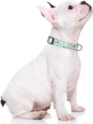 Miniatura 2 de Rnivvi Collar para perros pequeños, lindo collar floral resistente ajustable para cachorros con hebilla de liberación rápida para niño, niña