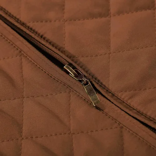 Miniatura 5 de Bienzoe Chaleco liviano sin mangas, acolchado, con cierre, casual, para mujeres con laterales elásticos.