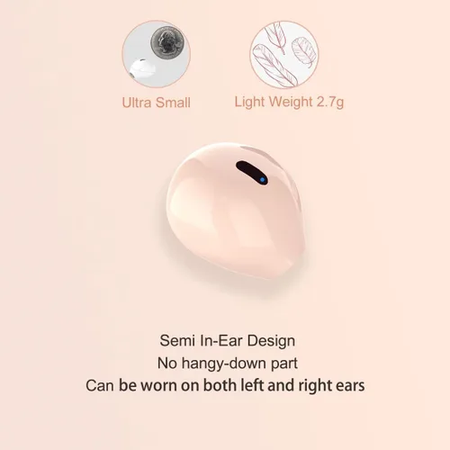 Miniatura 3 de Mini Sleep Auriculares Bluetooth Tiny Auriculares True Wireless Auriculares con funda de carga Manos libres para iPhone y teléfonos Android (negro)