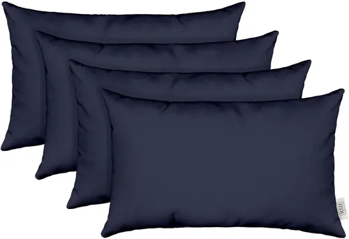 Miniatura 18 de RSH DECOR: Sunbrella - Juego de 4 almohadas lumbares, 20 x 12 pulgadas, tela de rendimiento resistente al agua y a la decoloración, fundas