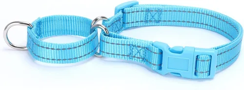 Miniatura 8 de Serijoars Martingale - Collar para perro, collar ajustable de nailon para entrenamiento, collar martingala reflectante para perros pequeños, Negro