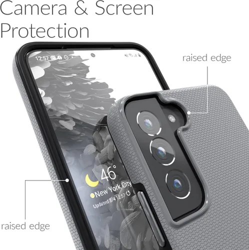 Miniatura 3 de Crave Para Samsung Galaxy S22 Caso, Funda De Doble Capa De Protección A Prueba De Golpes Para Samsung Galaxy S22 5G (6.1 Pulgadas) - Pizarra