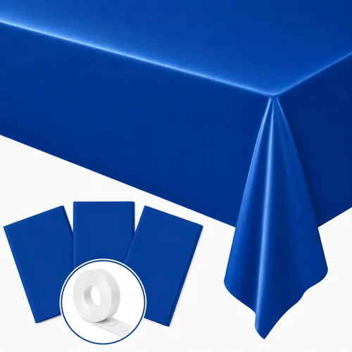 Miniatura 33 de Blue Orchards Fundas de mesa para fiestas de los años 90 (paquete de 2) – Mantel de plástico retro de los años 90 de 54 x 108 pulgadas, decoración
