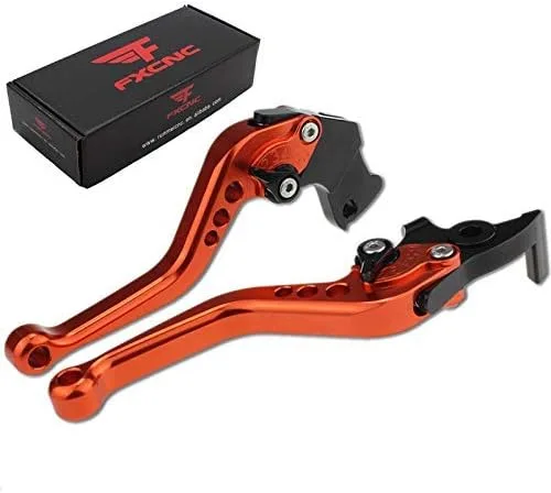 Miniatura 13 de Palancas Fxcnc de freno y embrague para carreras, Palanca verde con ajuste negro.