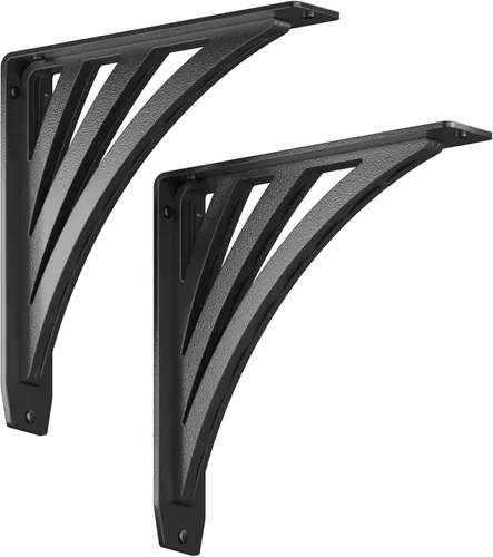 Miniatura 66 de Starby Charleston Soportes de acero resistente para repisa de chimenea, estante flotante, soporte de encimera, soldado a mano (paquete de 2)