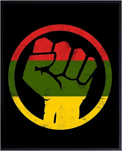 Black Art - Arte de pared afroamericano - Letrero - Bandera afroamericana - Decoración de habitación de derechos civiles, decoración del hogar -