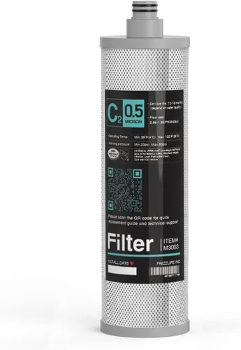 Frizzlife Cartucho de filtro de repuesto M3003 (C2) - Cartucho de filtro de bloque de carbono - 3ª etapa para SK99, SP99, SK99 NUEVO y SP99 NUEVO