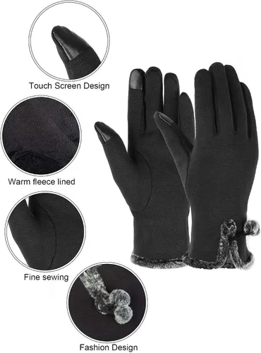 Miniatura 4 de Dimore Winter Gloves for Women with Touch Screen Fingers Warm Thick Texting