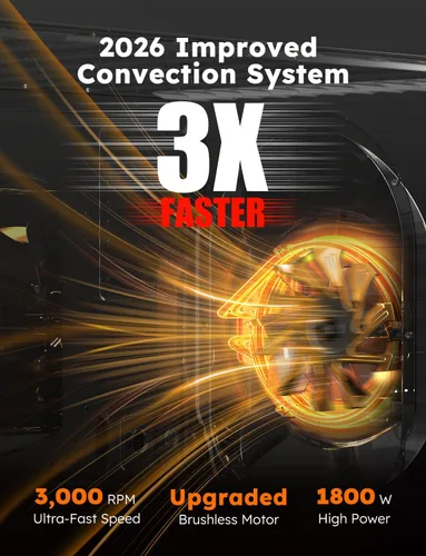 Miniatura 3 de Nuwave Bravo XL Pro - Horno tostador con freidora de aire con combo de parrilla, nuevo sistema de convección ultrarrápido 2025, 35% más crujiente, 2