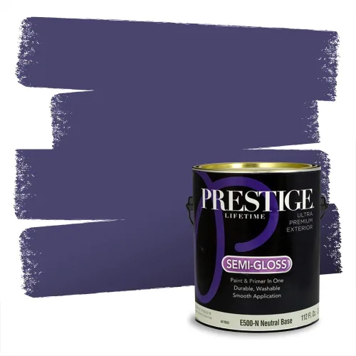 Miniatura 630 de Pintura Exterior + imprimación PRESTIGE, todo-en-uno, 1 galón, acabado mate, color comparable al Valspar* Royal Gray* VS151-Gris real