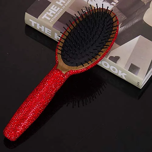 Miniatura 2 de Bling - Cepillo suave y desenredante para mujeres, niñas, masaje de cabello húmedo y seco (rojo01)