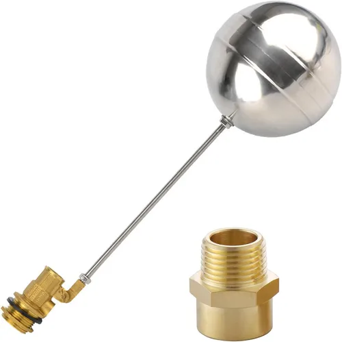 Válvula de bola flotante de 1/2 pulgada, válvula de flotador de acero inoxidable para tanque de agua, válvula de flotador de control automático de
