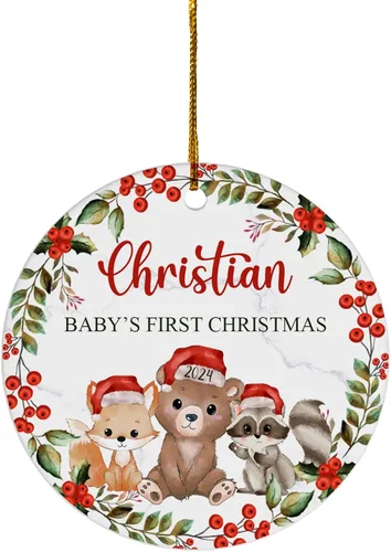 Miniatura 15 de FLOCHIL Adorno personalizado para la primera Navidad del bebé 2023, adorno de la primera Navidad de los bebés 2023, regalo para niños, bebés