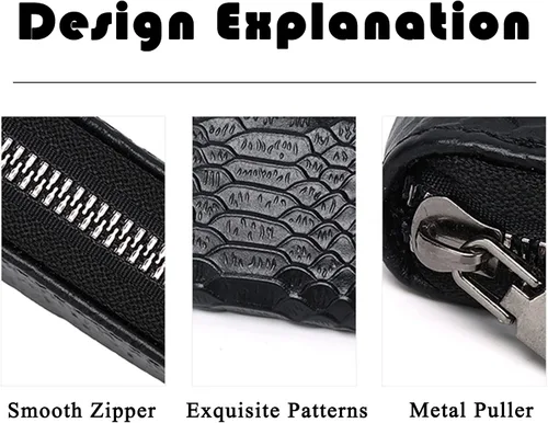 Miniatura 4 de AKFSINSB cartera para mujer, Negro -, Cartera