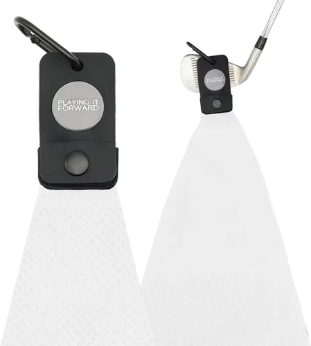 Miniatura 22 de Toallas de golf magnéticas para bolsas de golf con clip y imán ultra fuerte - Toalla de microfibra con tejido de gofre para sujeción segura