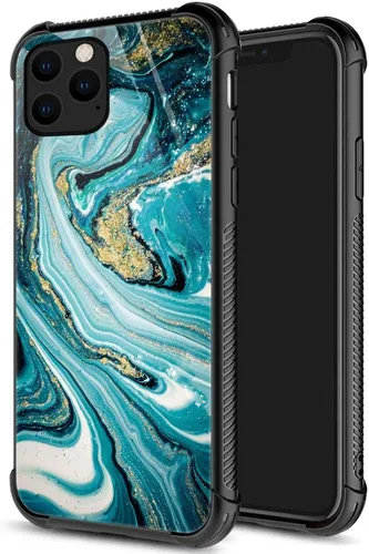 Miniatura 28 de ZHEGAILIAN Funda para iPhone 11, protección de grado militar, esquinas a prueba de golpes, funda antiarañazos para iPhone 11, nebulosa verde
