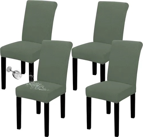 Miniatura 41 de Easy-Going - Juego de 2 fundas para sillas de comedor 100% impermeables, de tela Jacquard elástica, fundas protectoras removibles y lavables