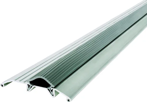 M-D Building Products 08102 3-3/4 pulgadas x 3/4 pulgadas x 36 pulgadas. Aluminio plateado y vinilo resistente umbral de bajo perfil