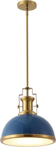 Miniatura 10 de JONATHAN Y JYL9536C - Lámpara colgante de cúpula industrial moderna de 13 pulgadas, lámpara colgante de granja en blanco y cromo, iluminación