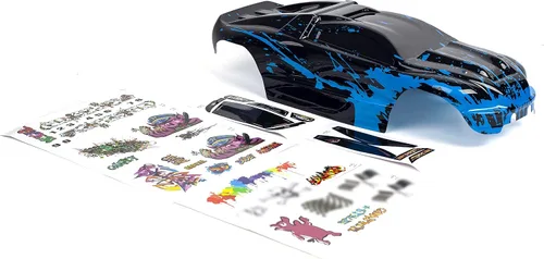 Miniatura 2 de SummitLink Cuerpo personalizado azul fangoso sobre negro estilo compatible con E-Revo escala 1/10 RC coche o camión (camión no incluido) ER-BB-01