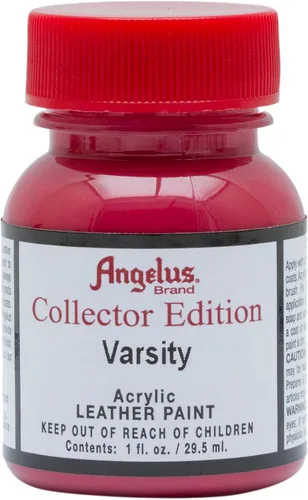 Angelus Collectors Edition Bulls Red Pintura acrílica para cuero para personalización de zapatillas, color rojo Varsity