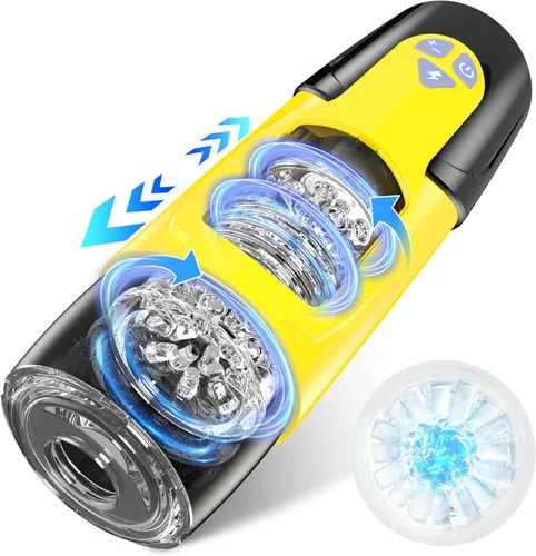 Miniatura 10 de Masturbador automático masculino, taza de masturbadores masculinos con 7 modos de empuje y rotación para estimulación del pene, juguete eléctrico