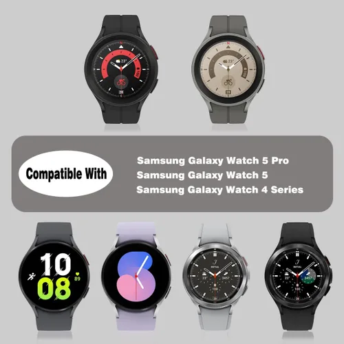 Miniatura 7 de Correa deportiva de silicona para Galaxy Watch 5 Pro de 1.772 pulgadas, sin huecos, compatible con Galaxy Watch 7, 6, 5, 4, correa de repuesto