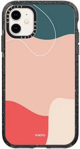 Miniatura 93 de CASETiFY Impact - Funda para iPhone 11 - Flower Power Retro - Negro Transparente