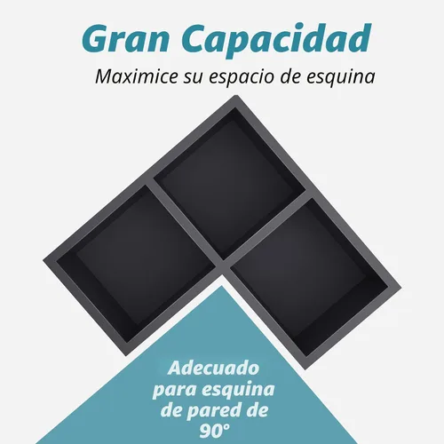 Miniatura 4 de Suli Soporte extra grande para utensilios de cocina con 3 compartimentos, organizador de utensilios de esquina para encimera, organizador de Negro