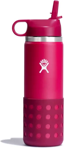 Miniatura 23 de Hydro Flask Botella de agua para niños para la escuela, acero inoxidable y aislada con tapa de pajita, 18 onzas en dalia Dahlia