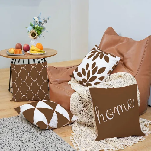 Miniatura 2 de Juego de 4 fundas de almohada decorativas de 18 x 18 pulgadas, fundas de almohada de sofá de 18 x 18 pulgadas, fundas de almohada cuadradas