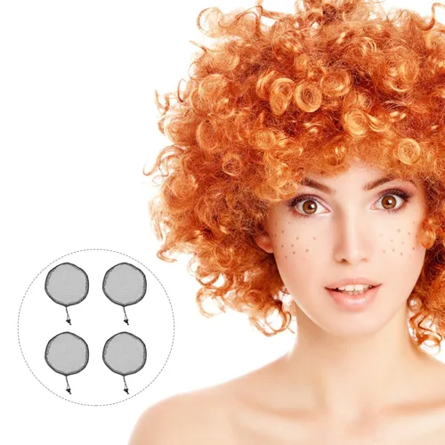 Miniatura 6 de Lurrose 8 gorras de peluca de malla elástica para el cabello, gorras elásticas con forro para pelucas, gorra de malla elástica y ajustable