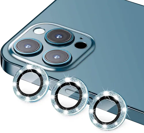 Miniatura 11 de Protector de lente de cámara compatible con iPhone 12 Pro Max, antiarañazos, vidrio templado 9H, protector de pantalla de cámara de metal, anillo a