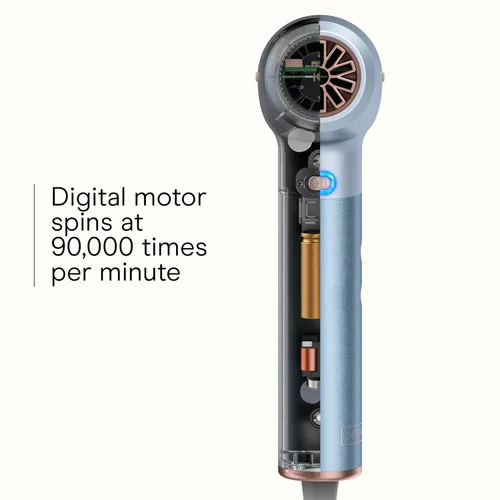 Miniatura 4 de Infiniti PRO CONAIR Secador digital, secador de pelo iónico reductor de encrespamiento con accesorios difusores y concentradores, hasta 5 veces más