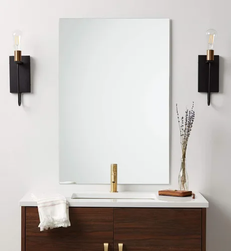 Miniatura 2 de Better - Espejo rectangular sin marco, espejo de pared de baño de 24 x 36 pulgadas con borde pulido de lápiz Rectángulo - Borde Liso