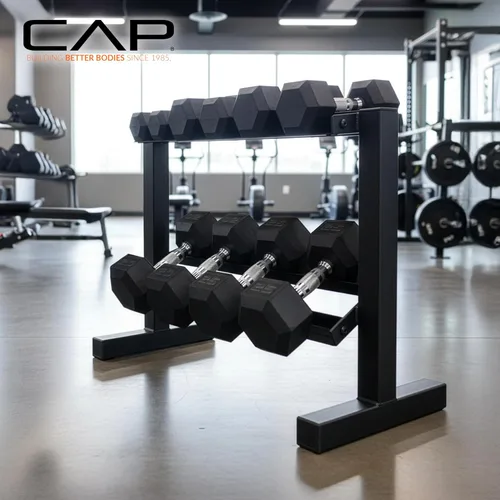 Miniatura 5 de Estante Cap Barbell para mancuernas, de dos niveles Negro - 24 pulgadas