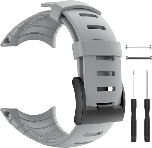 Miniatura 5 de Suunto Core Strap, Rubber Replacement Watch Band for Suunto Core SS014993000. Negro