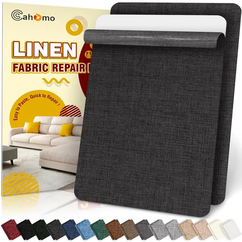 Miniatura 36 de Cahomo - Cinta de reparación de lino 4x79 pulgadas, parches de tela autoadhesivos, kit de cinta adhesiva de lino, cinta adhesiva de reparación