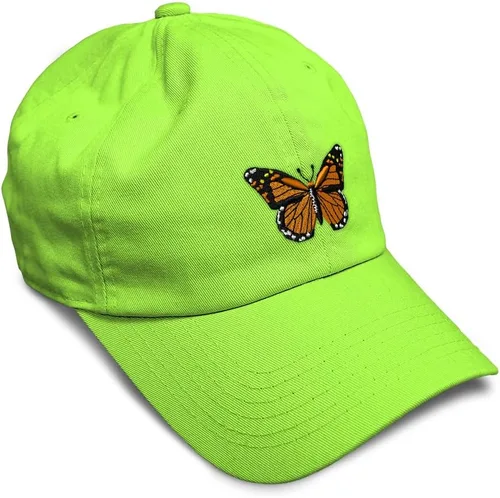Miniatura 45 de Gorra de béisbol suave con diseño de mariposa monarca, con insectos, bordado de mariposa, de algodón, para hombres y mujeres