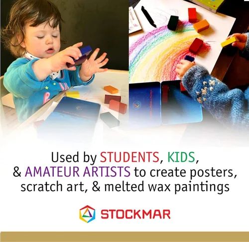 Miniatura 5 de Stockmar Juego de 16 crayones de cera de abejas, no tóxicos, crayones gigantes, crayones de cera de abeja para niños pequeños, niños - Waldorf