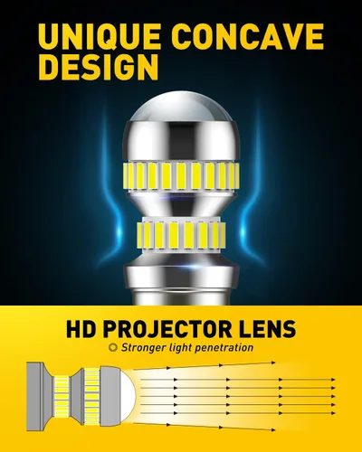 Miniatura 3 de AUXITO Bombilla LED 1157 blanca, superbrillante 2057 2357 7528 BAY15D, bombillas LED para respaldo, señal inversa, intermitente, estacionamiento