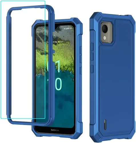 Miniatura 7 de Nokia C110 - Funda con protector de pantalla, protección de cuerpo completo, resistente a prueba de golpes, para Nokia C110 N156DL, color negro