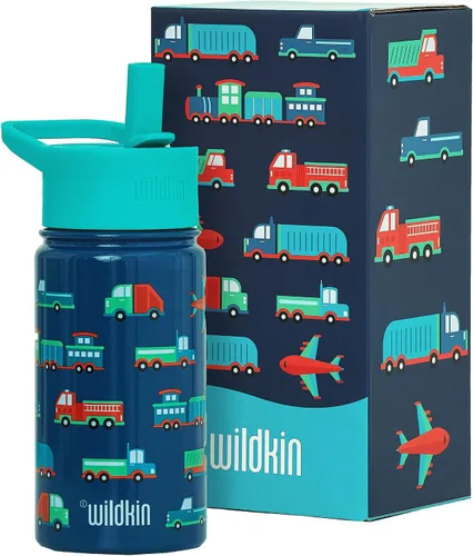 Miniatura 26 de Wildkin Kids - Botella de agua de acero inoxidable de 14 onzas para niños – Sin BPA, a prueba de fugas, aislada, fácil de limpiar - Ballerina