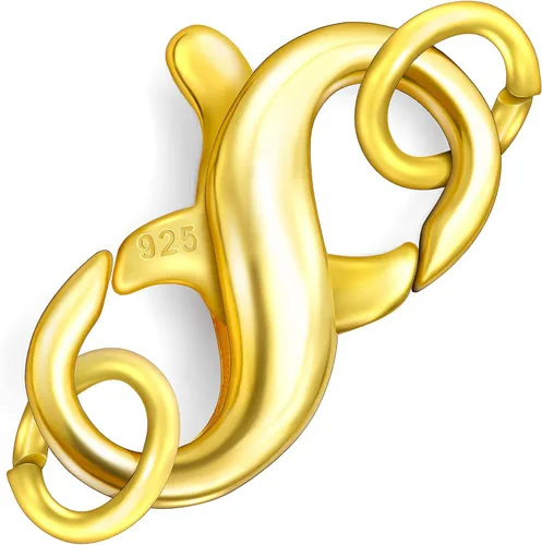 Miniatura 9 de Dailyacc S925 Abrazadera de Langosta de Doble Apertura en Plata de Ley y Oro, Extensiones de Collar y Pulsera, Cerraduras y Cierres para Joyería DIY