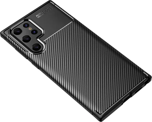 Miniatura 10 de Funda para Samsung Galaxy S22 Ultra - Textura de fibra de carbono, antiarañazos, absorción de golpes (negro)