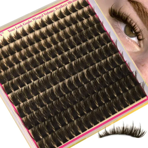 Miniatura 9 de Extensiones de racimos de pestañas voluminosas con racimos de manga puntiagudos, 300D, pestañas de 10-18 mm de grosor, extensiones de pestañas
