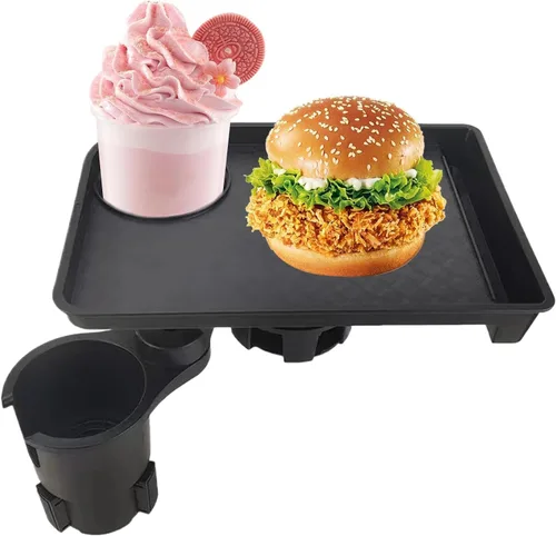 Miniatura 3 de Bandeja expansora de silicona negra para portavasos de automóvil, organizador de almacenamiento de consola para sedán y MPV, organizador universal